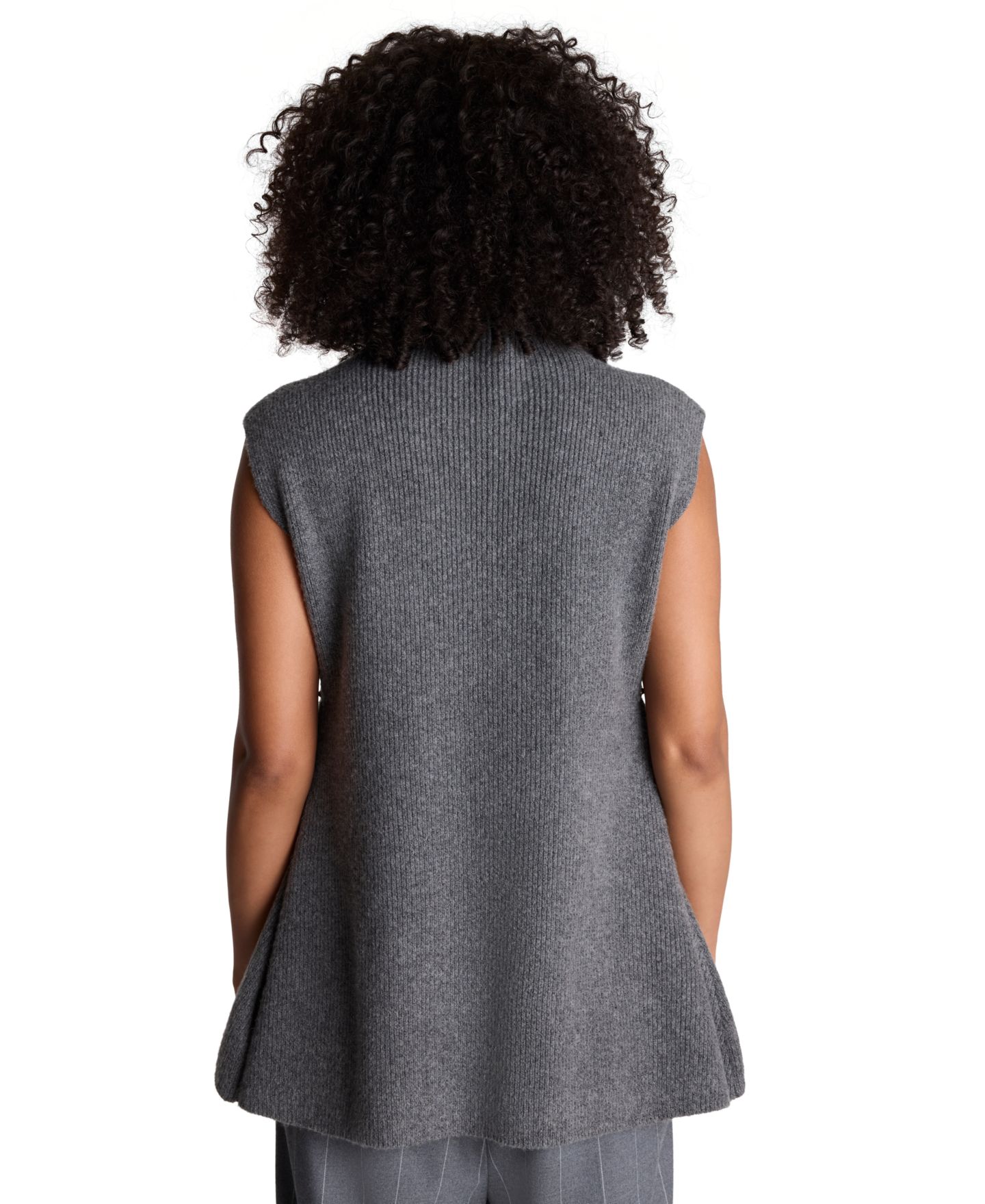 Женский жилет Kenneth Cole Side-Pleated Sleeveless Mock Neck, цвет: Средний меланжевый серый — фото 8