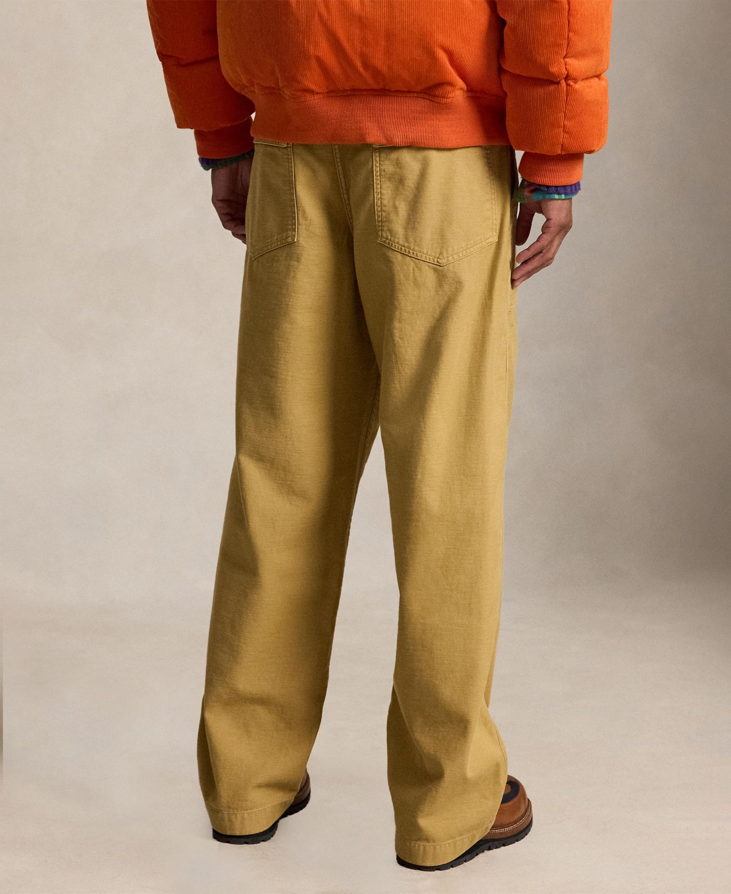 Мужские брюки Polo Ralph Lauren Relaxed Fit Reverse-Sateen Utility, цвет: Верблюжий — фото 4