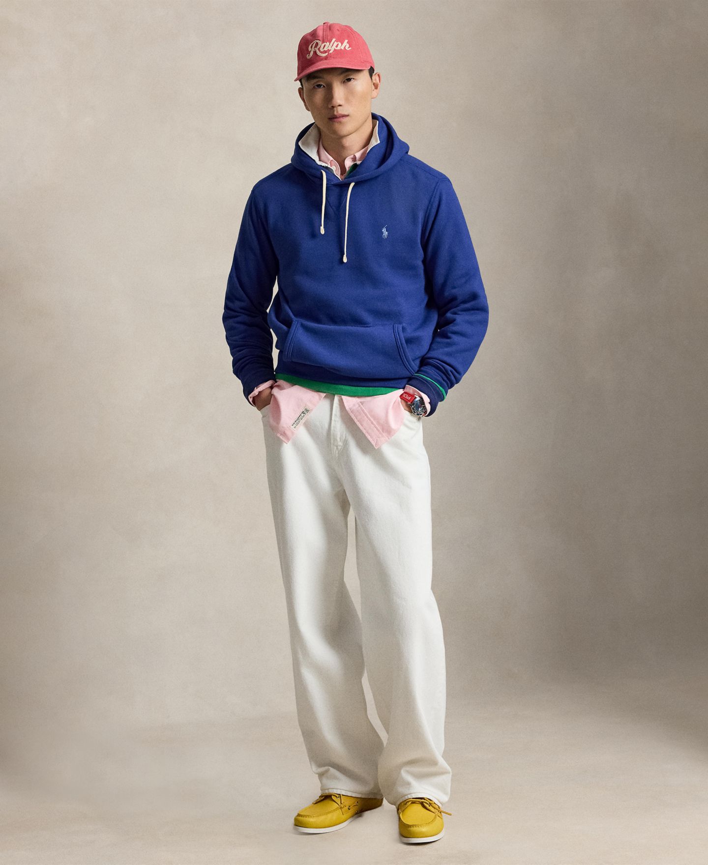 Мужское худи Polo Ralph Lauren Fleece, цвет: Синий — фото 2