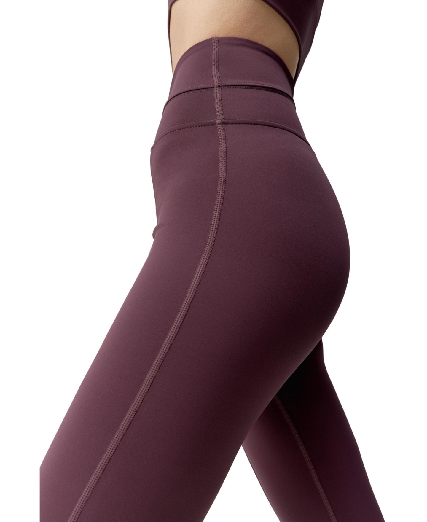 Женские леггинсы Born Living Yoga Saori Performance High Rise Sport, цвет: Тёмный вишнёвый — фото 4