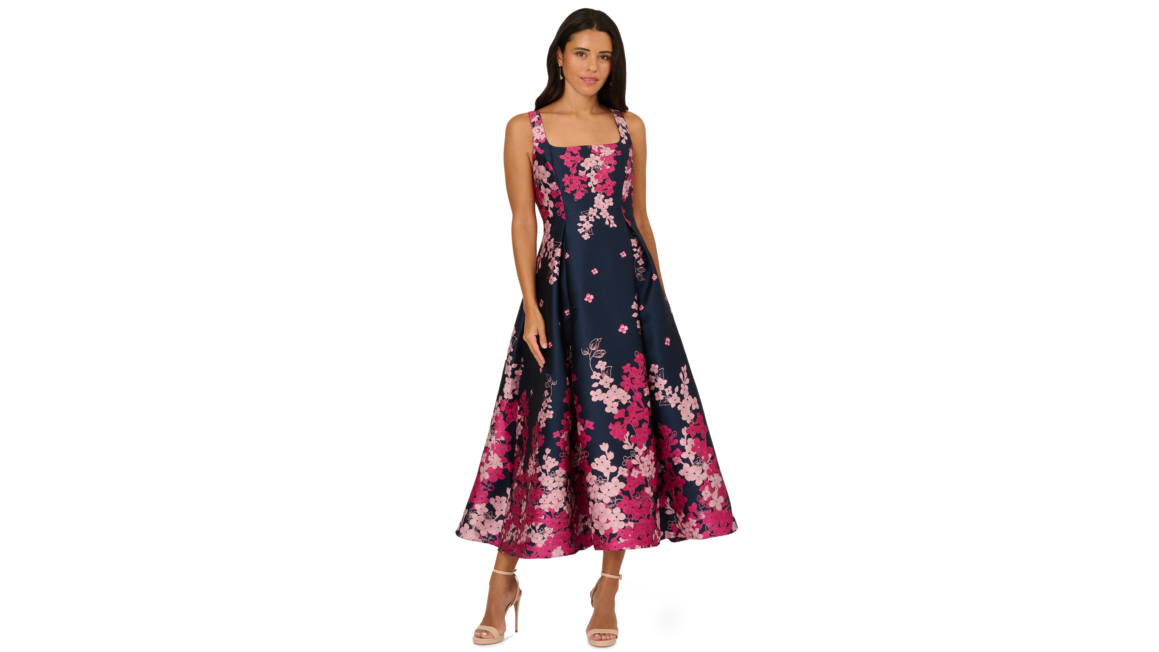 Adrianna Papell Women's Jacquard Fit & Flare Dress