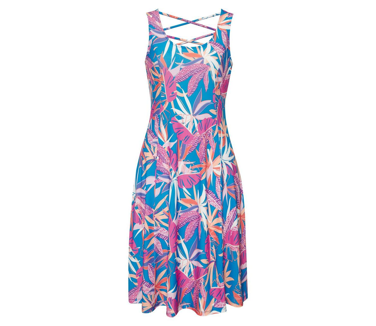 Women's Floral-Print A-Line Strappy-Back Sundress
