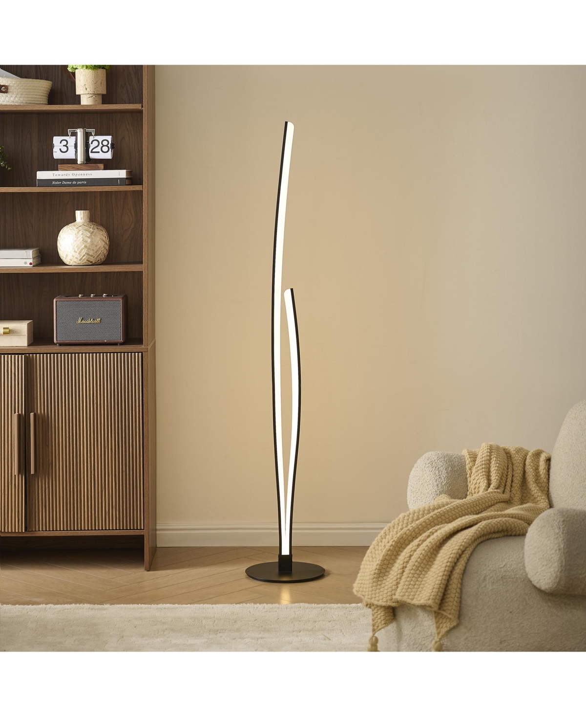 Kings Brand Furniture Modern Led Floor Lamp with Foot Switch