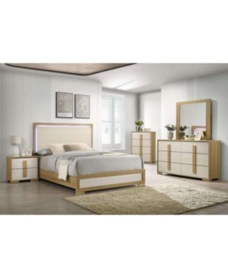 6-Piece Bedroom Set - Queen Size Bed with Dresser, Mirror, Chest and 2 Nightstands