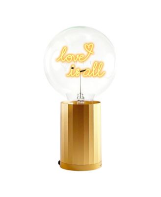 Bulb Love Is All Amber With Base Table Lamp Portable