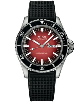 Men's Automatic Ocean Star Tribute Gradient Black Rubber Watch 40.5mm