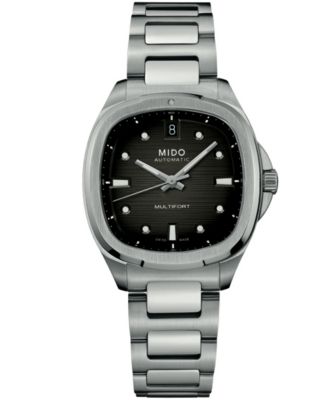 Unisex Swiss Automatic Multifort TV 35 Silver Stainless Steel Watch 35mm