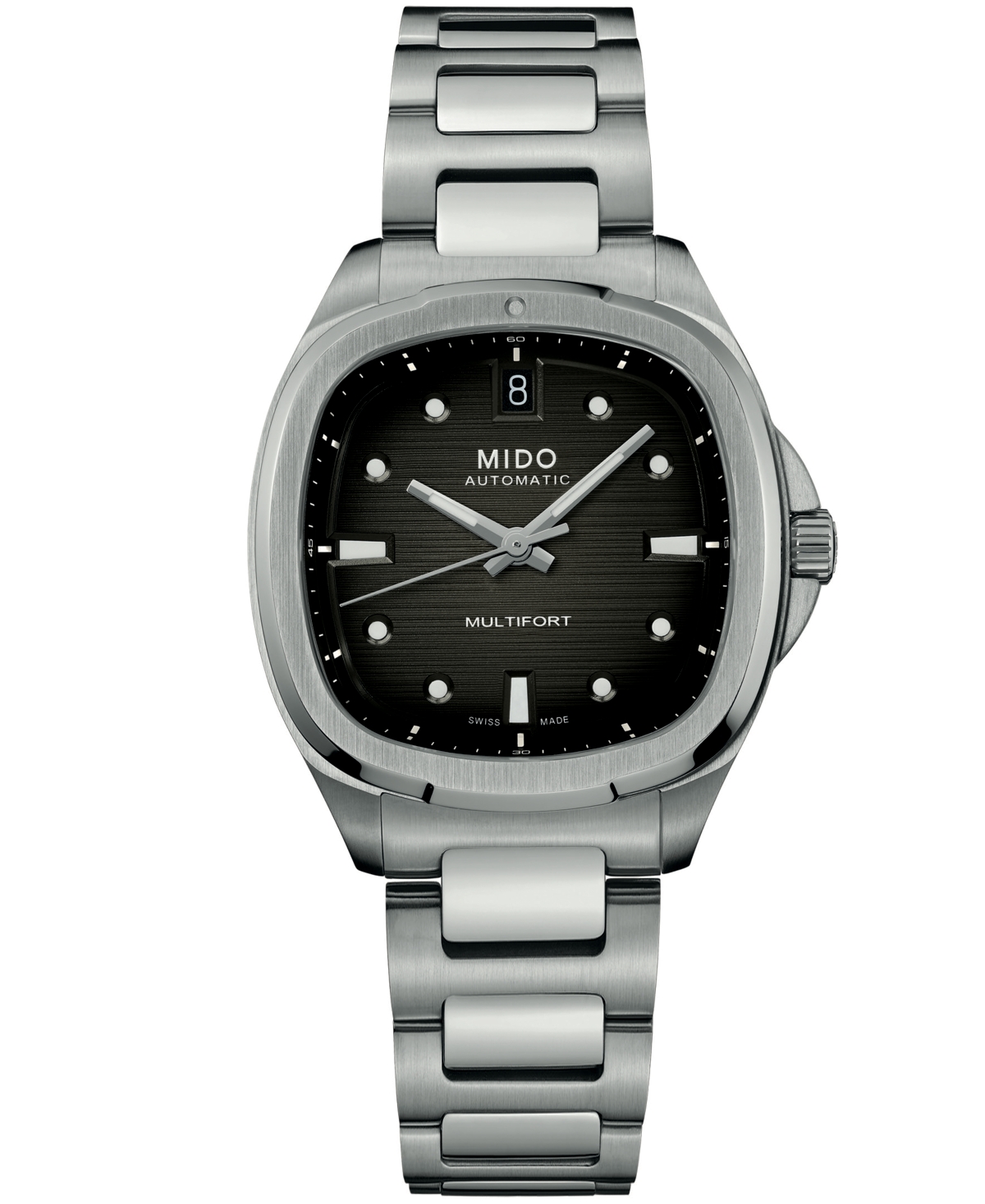Mido Swiss Automatic Multifort Tv 35 Stainless Steel Watch, 35mm