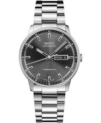 Men's Swiss Automatic Commander Datoday Day/Date Stainless Steel Watch 40mm