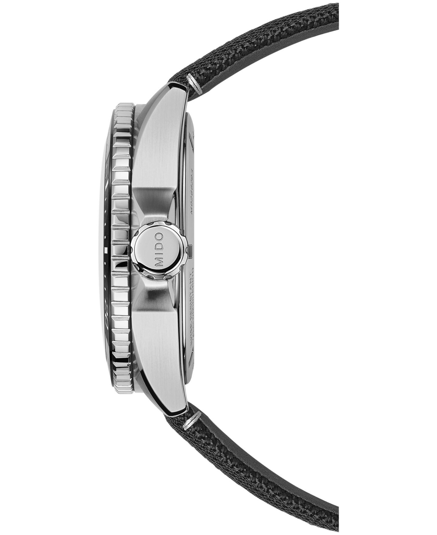 Мужские часы Mido Swiss Automatic Ocean Star GMT с чёрным нейлоновым ремешком, 44 мм — фото 3
