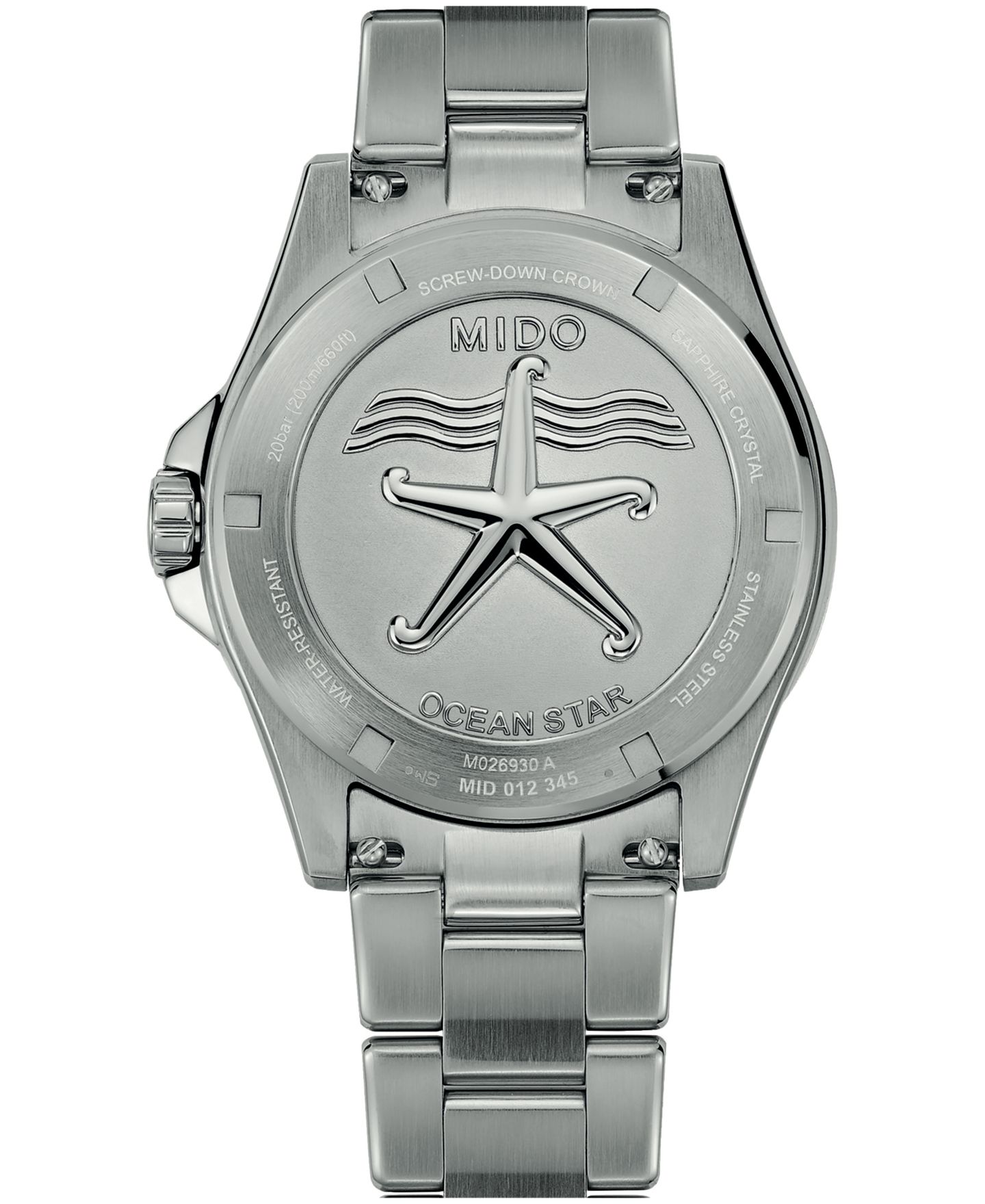 Мужские часы Mido Swiss Automatic Ocean Star 200 из нержавеющей стали, серебристые, 41 мм — фото 2