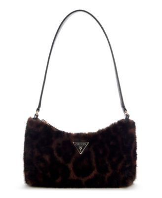 Shimmer Faux Fur Small Shoulder Bag