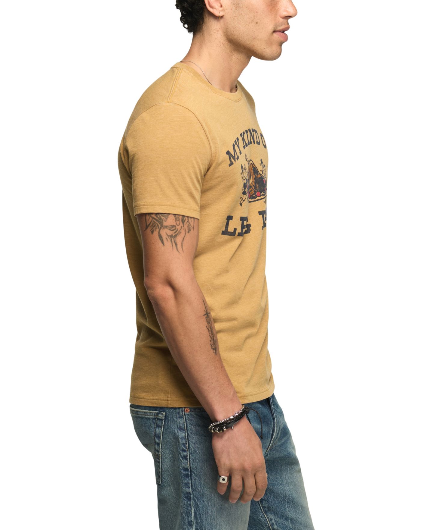 Мужская футболка Lucky Brand Thanksgiving Feast Mode Graphic, цвет: Коричневый — фото 2