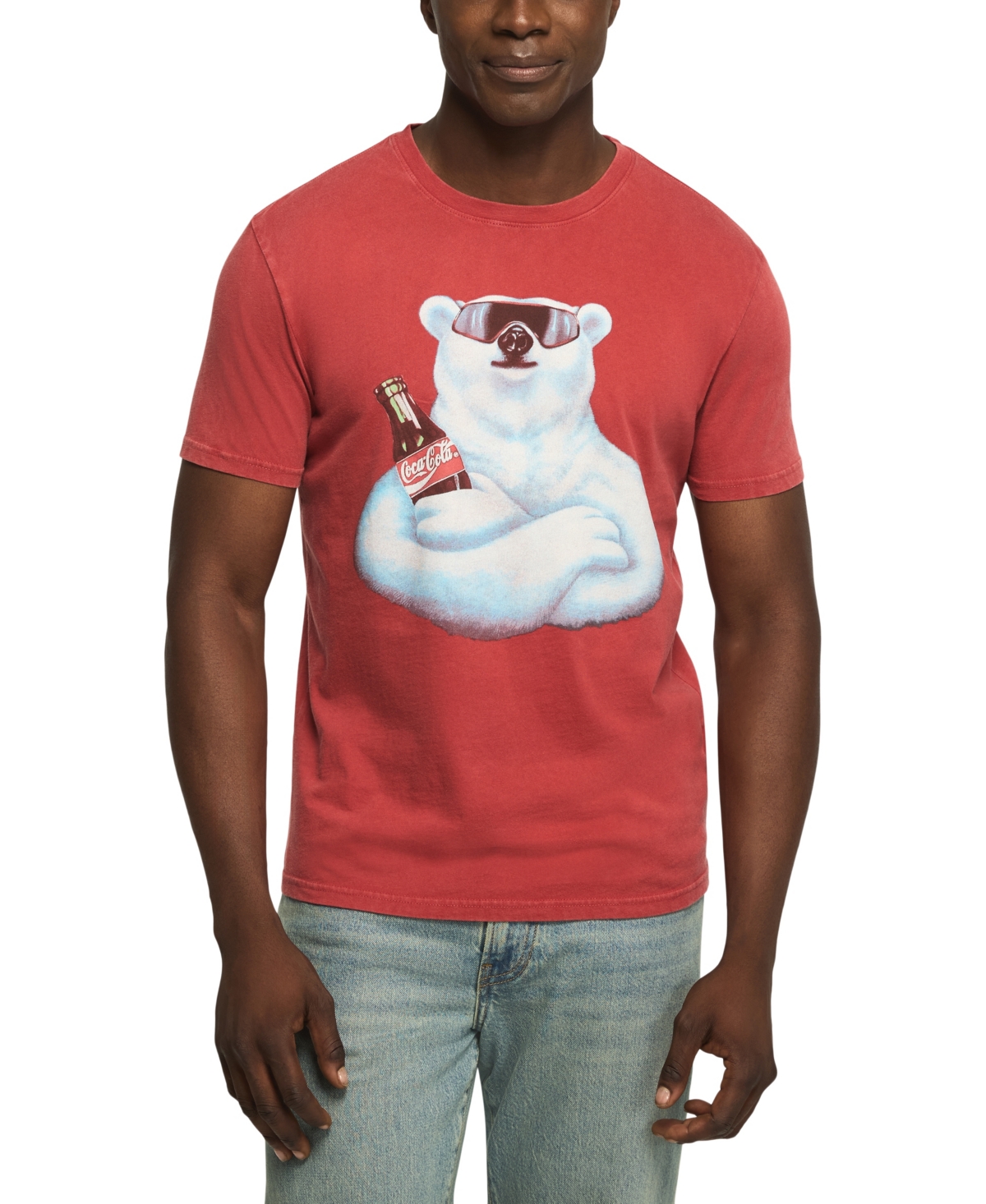 Lucky Brand Men's Coke Polar Bear Print Crewneck T-Shirt