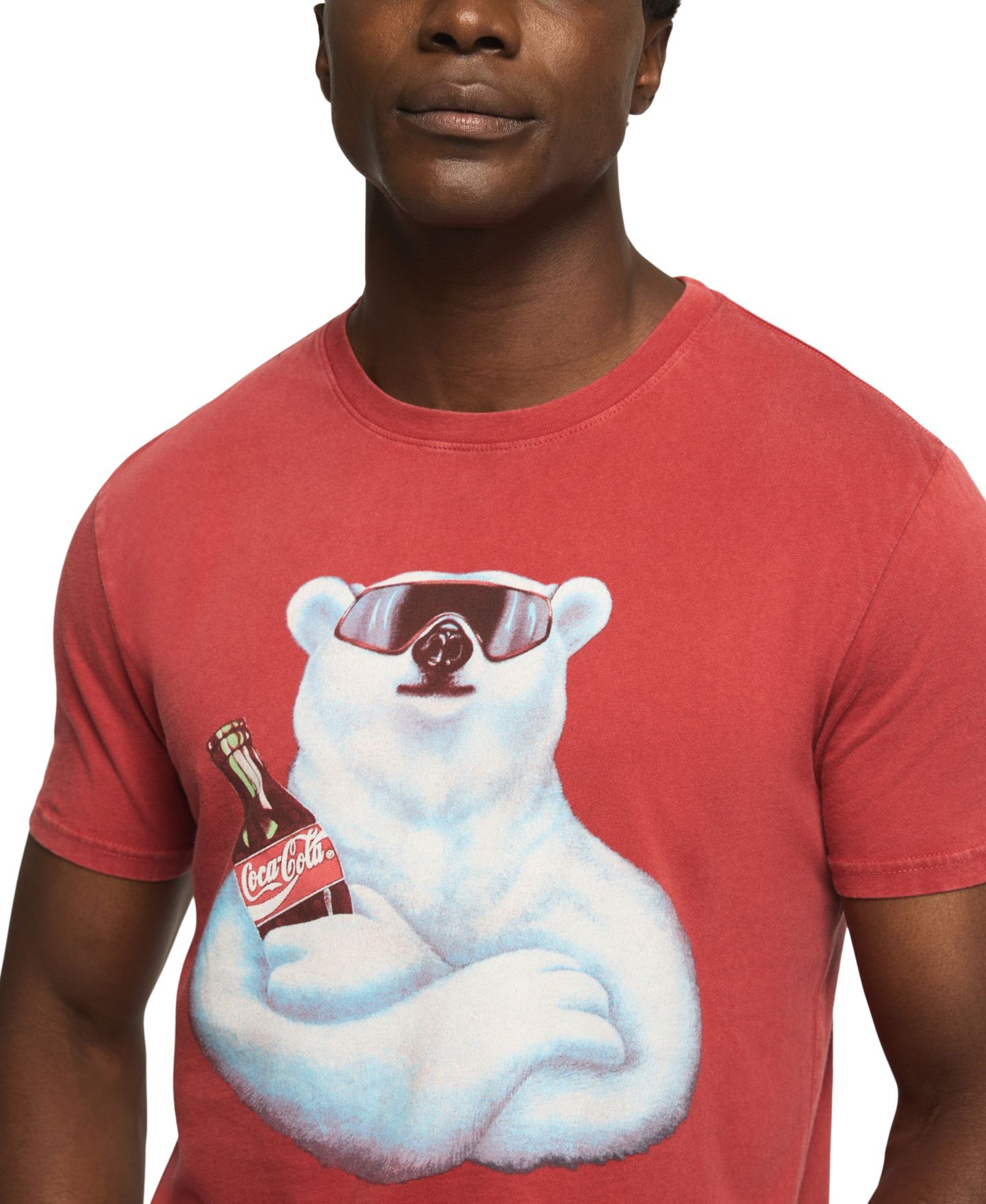 Мужская футболка Lucky Brand Coke Polar Bear Print Crewneck, цвет: Красный — фото 3