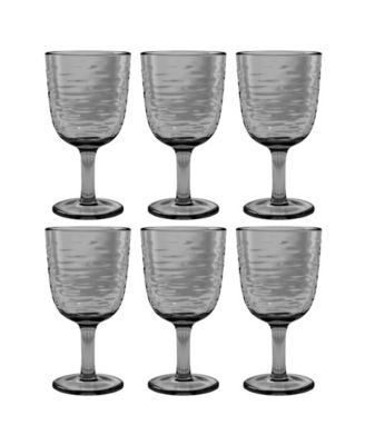 Foundry Acrylic Goblet Wine Glasses, Set of 6
