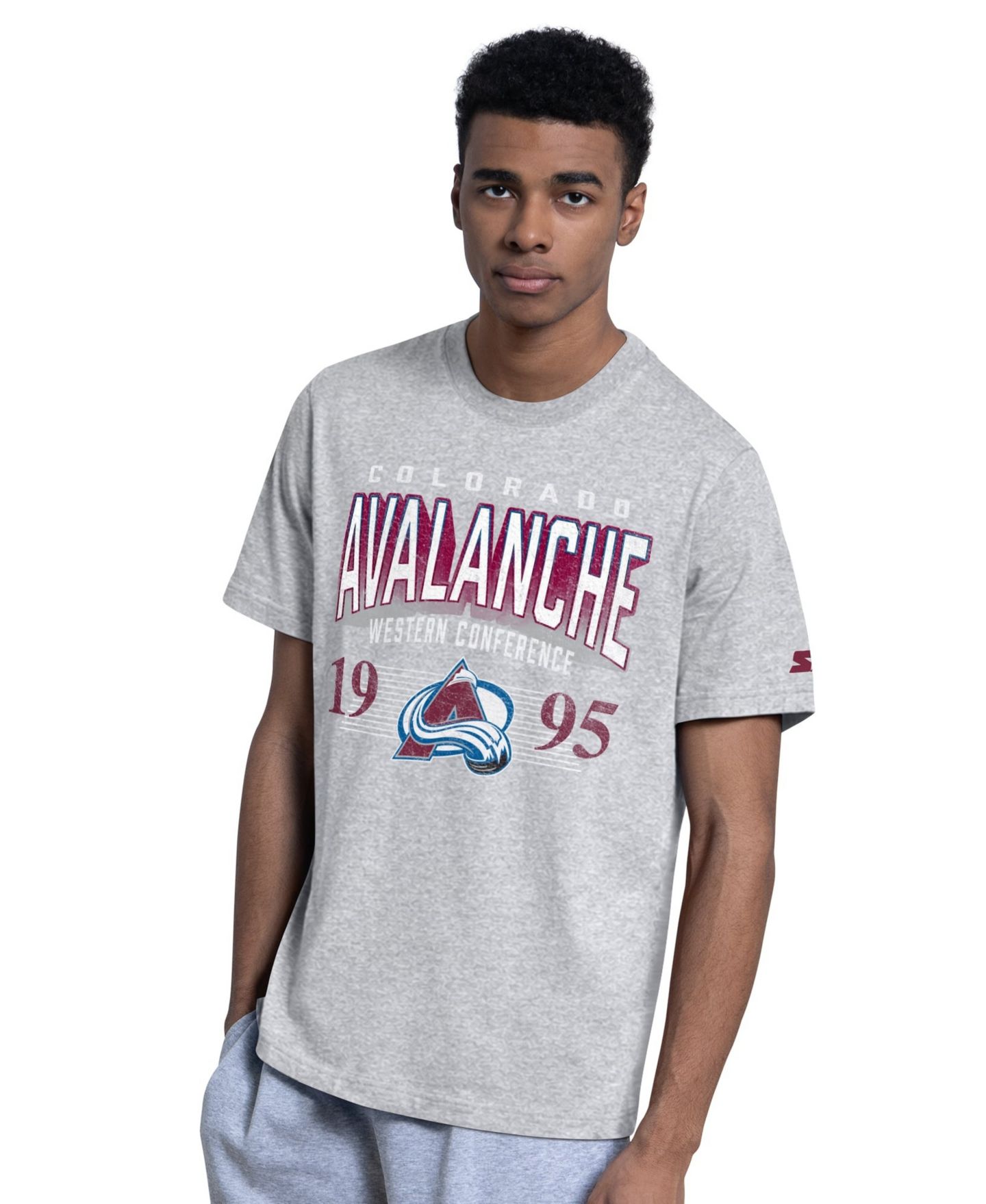 Мужские футболки Starter Burgundy/Heather Gray Colorado Avalanche Two-Pack T-Shirt Set — фото 3