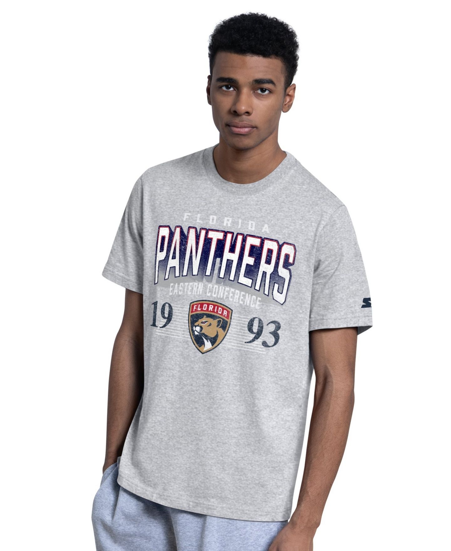Мужские футболки Starter Navy/Heather Gray Florida Panthers Two-Pack T-Shirt Set — фото 3