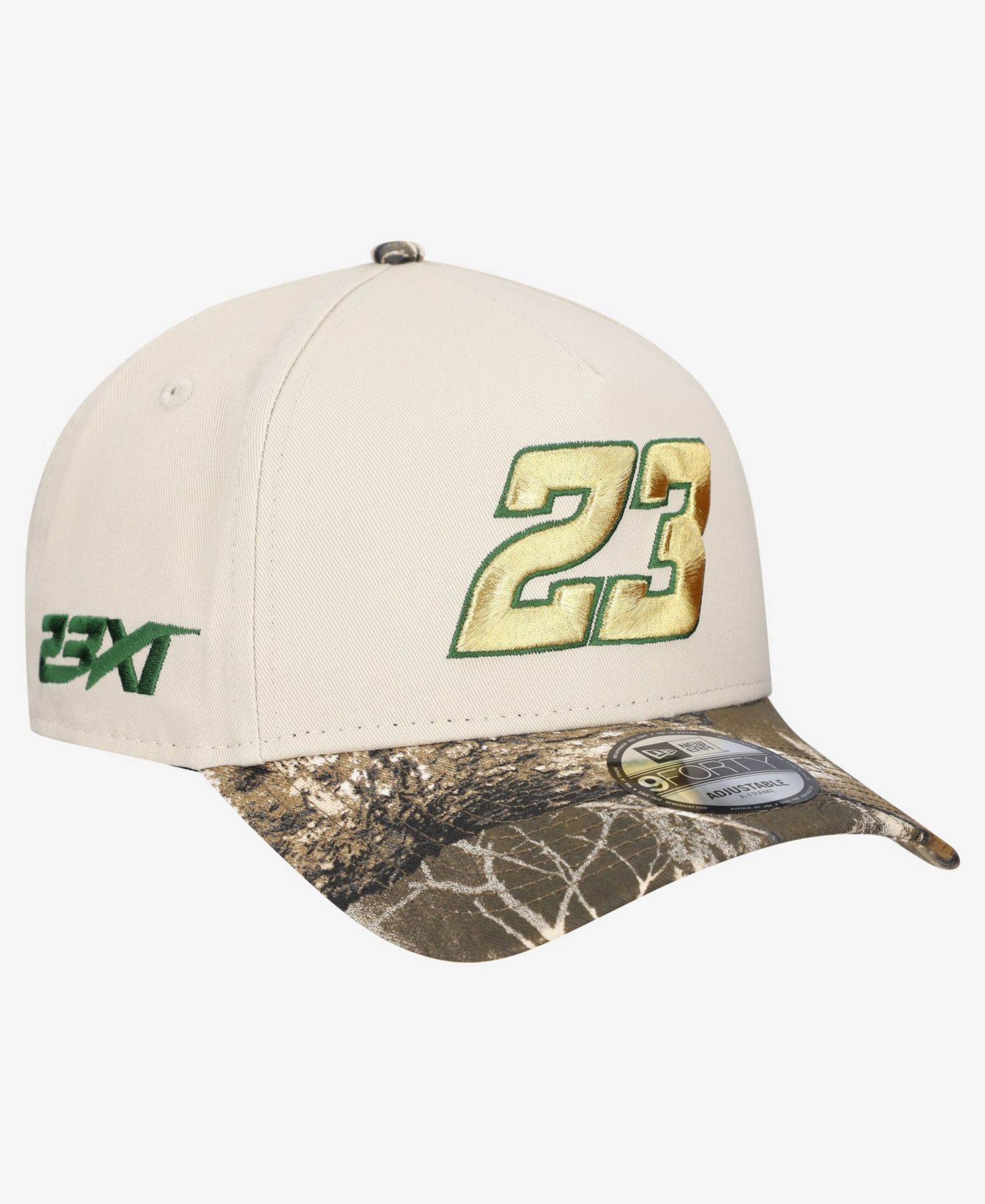 Men's Cream Bubba Wallace Realtree A-Frame 9FORTY Adjustable Hat