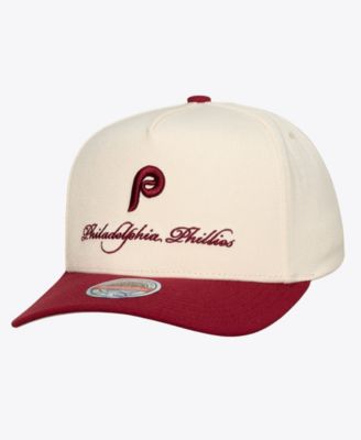 Men's Cream/Burgundy Philadelphia Phillies Cooperstown Collection Flawless Script Stretch-Snap Hat