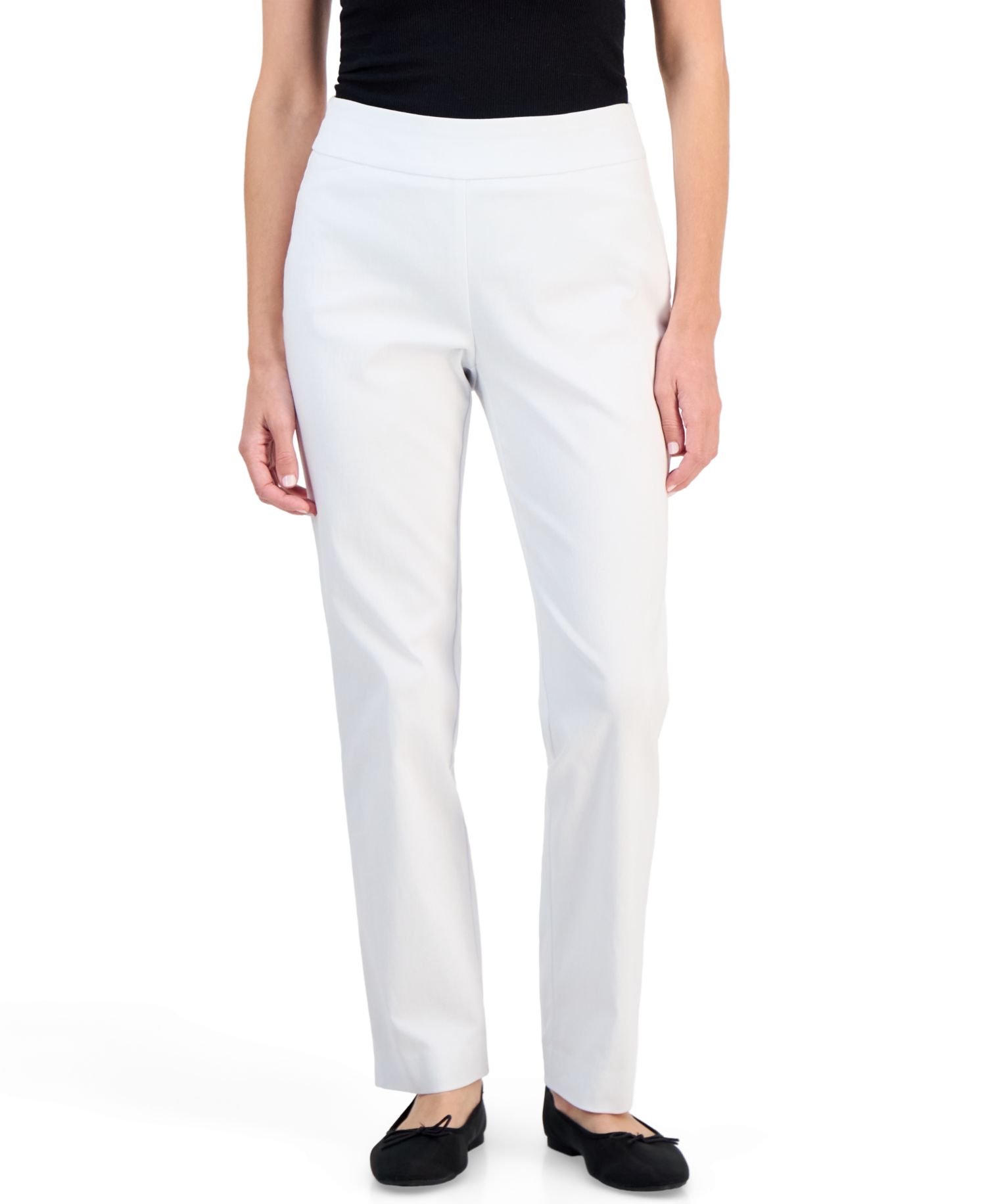 Petite Tummy-Control Cambridge Stretch Slim-Leg Pants
