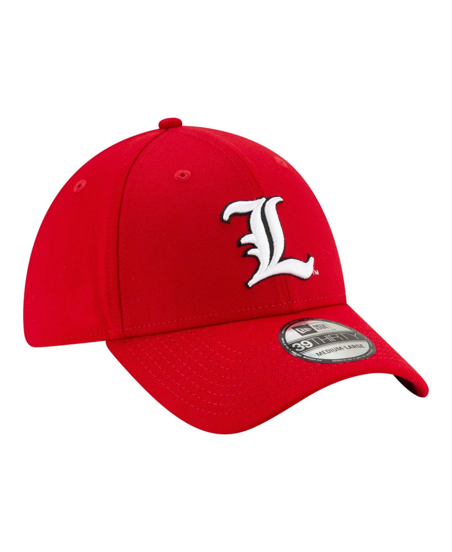 Мужская кепка New Era Red Louisville Cardinals Team Classic 39THIRTY Flex Hat — фото 3