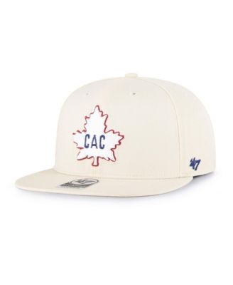 47 Brand Men's Cream Montreal Canadiens No Shot Vintage Captain Snapback Hat