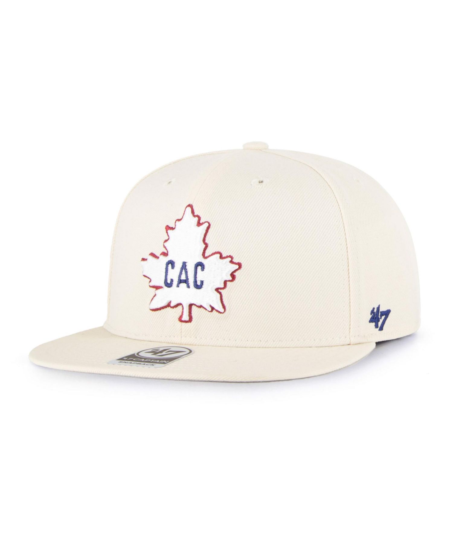 Men's '47 Cream Montreal Canadiens No Shot Vintage Captain Snapback Hat