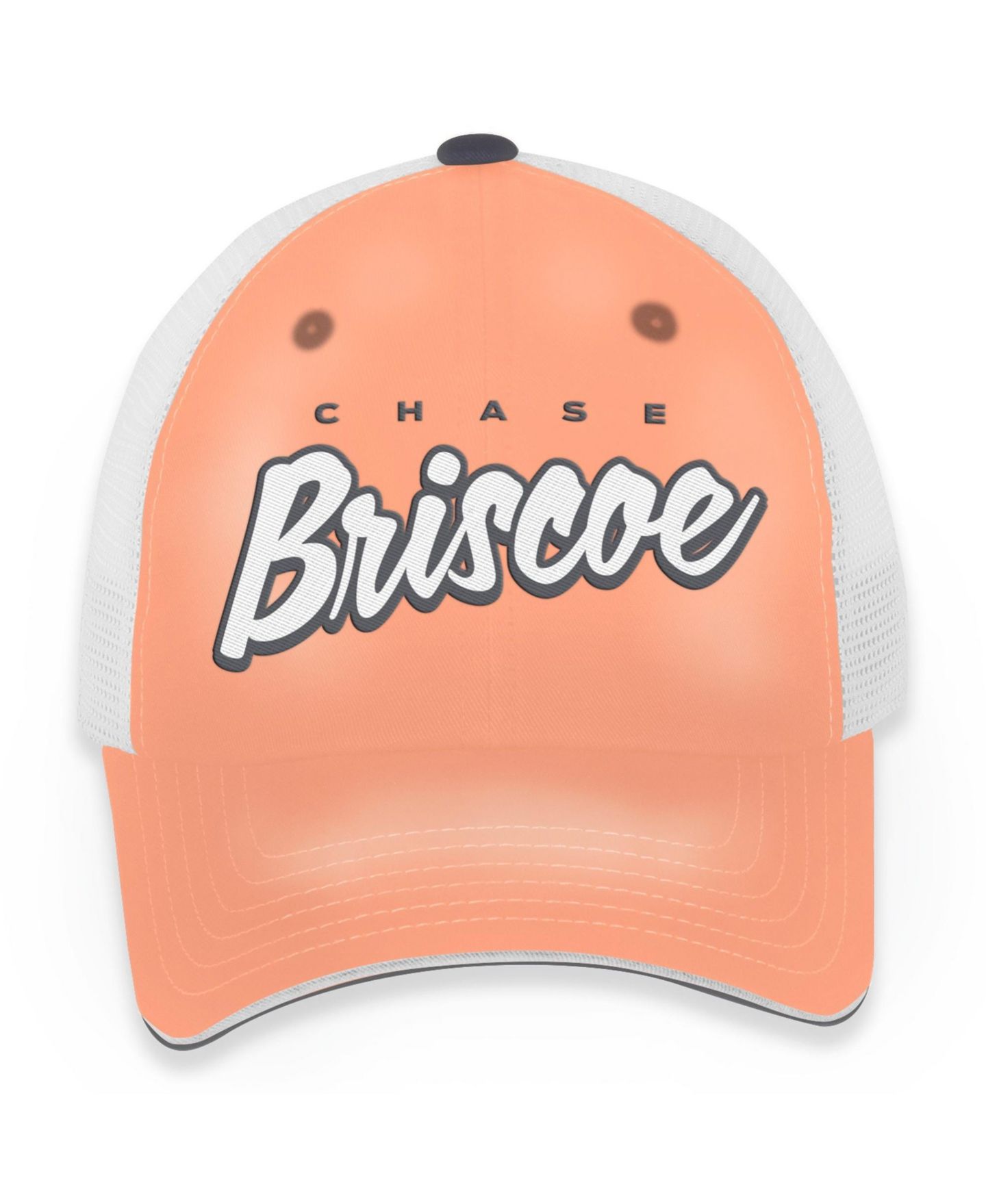 Женская кепка Checkered Flag Sports Pink/White Chase Briscoe Pit Box Adjustable Trucker Hat — фото 2