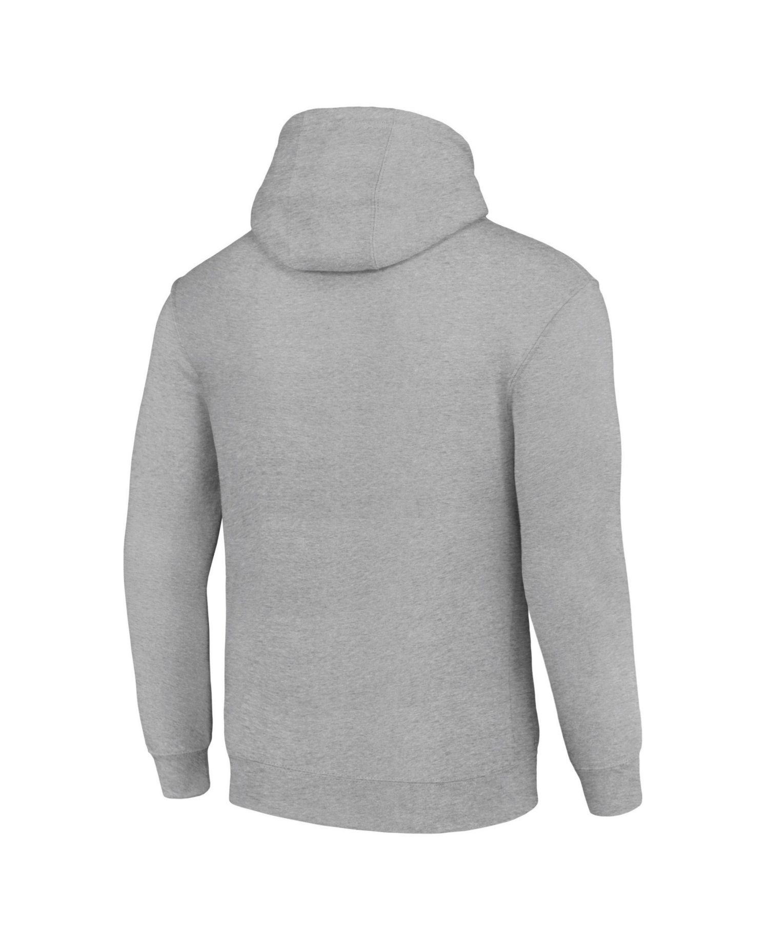 Men's and Women's Heather Gray Philadelphia Eagles Throwback Logo Pullover Hoodie
