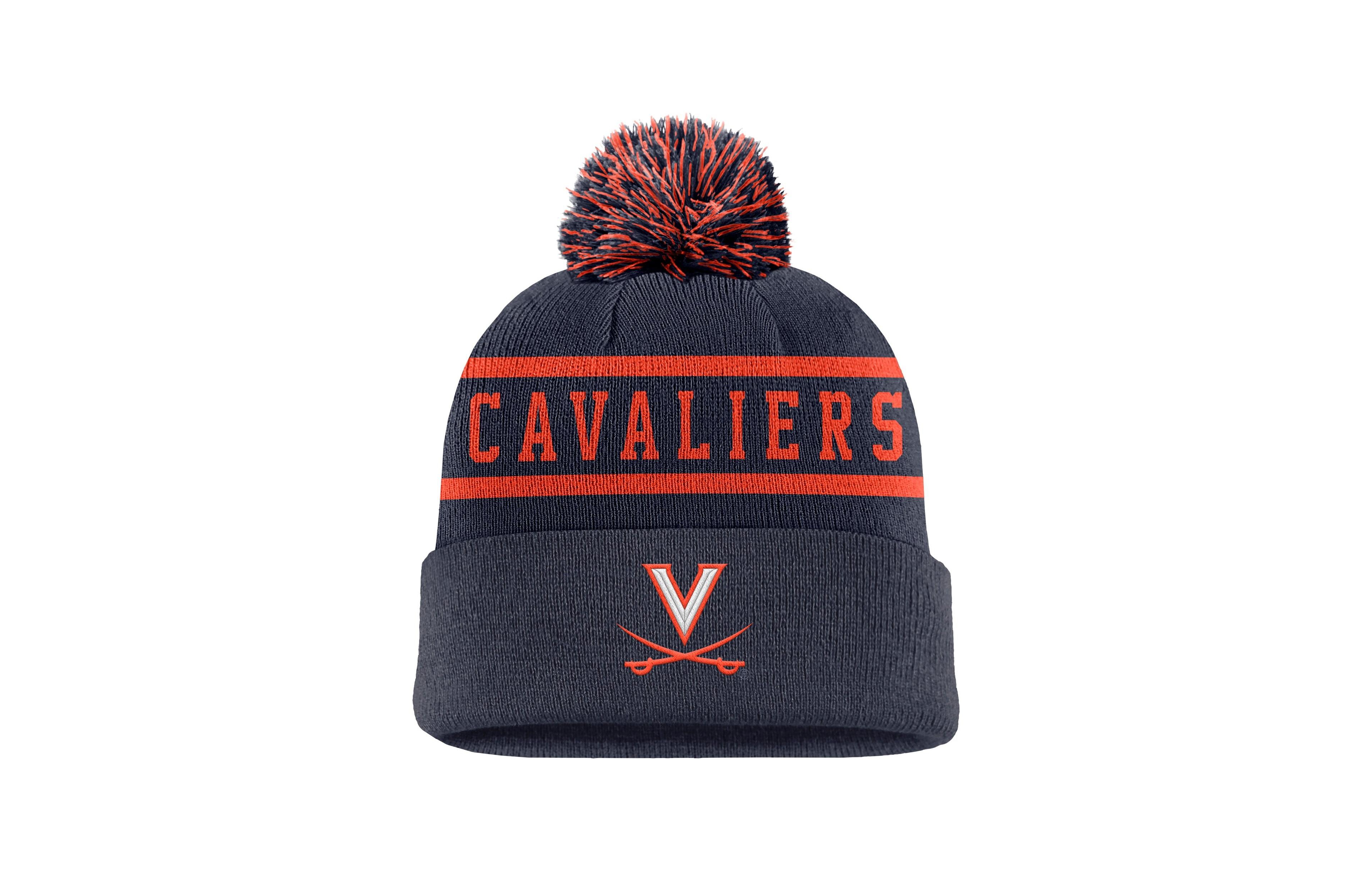 Nike Men's Virginia Cavaliers Pom-Top Cuffed Knit Beanie