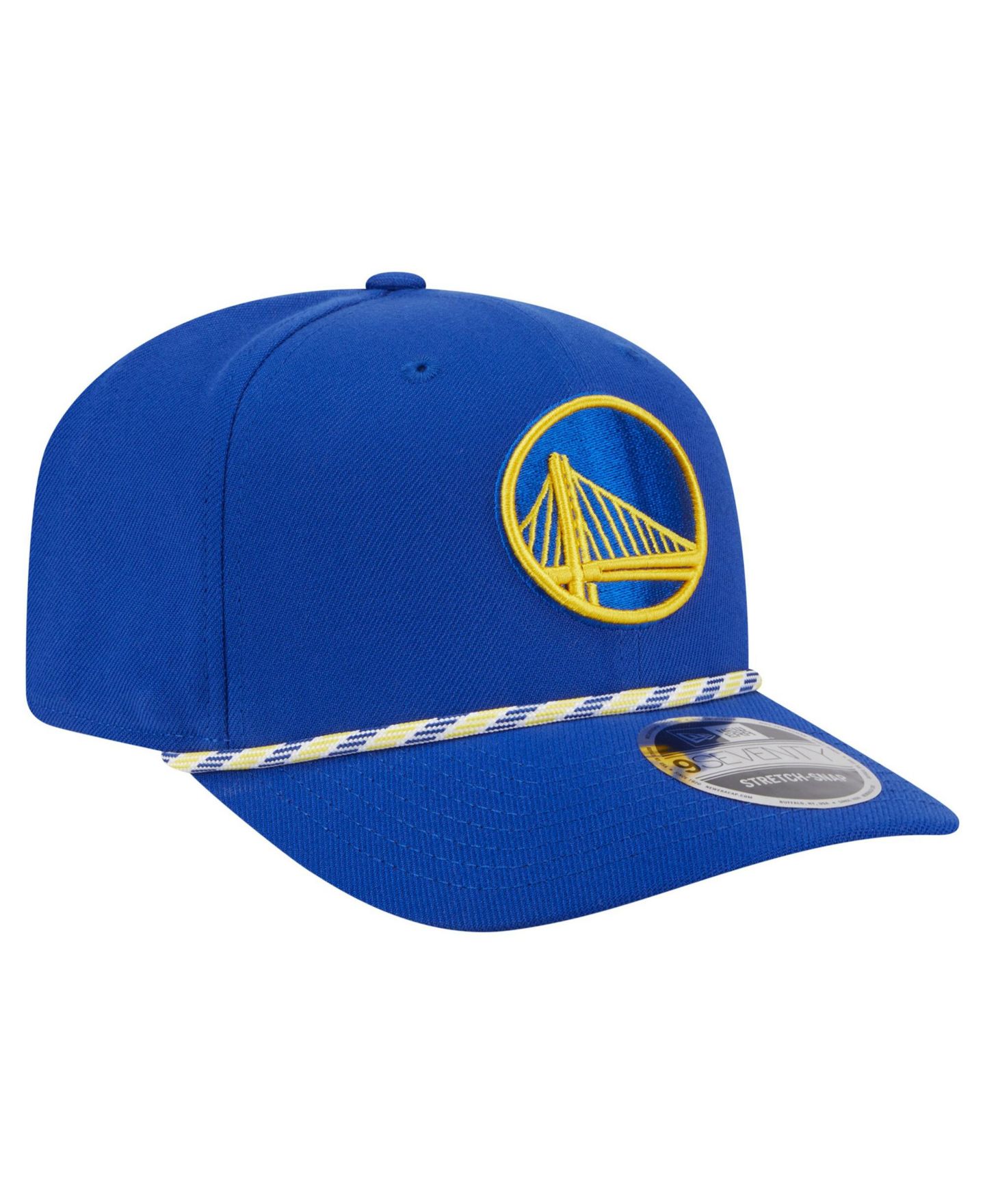 Мужская кепка New Era Blue Golden State Warriors Rope 9SEVENTY Adjustable Hat — фото 3
