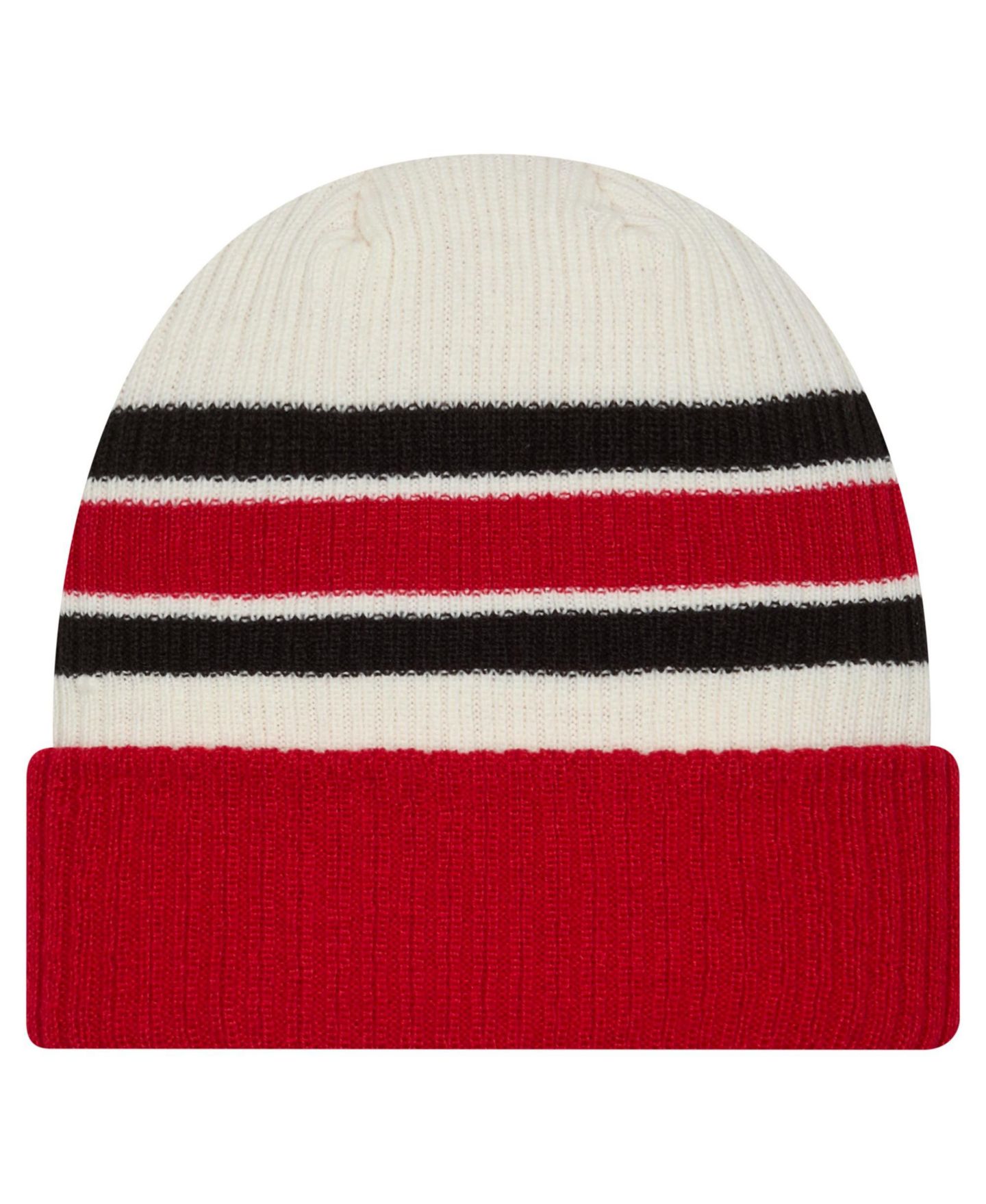 Мужская шапка New Era Cream/Red Detroit Red Wings Vintage Cuffed Knit Hat — фото 2