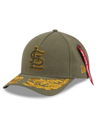 Men's  Olive St. Louis Cardinals A-Frame 9FORTY Adjustable Hat