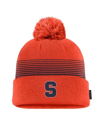 Men's Orange Syracuse Orange 2026 On-Field Peak Cuffed Knit Hat with Pom