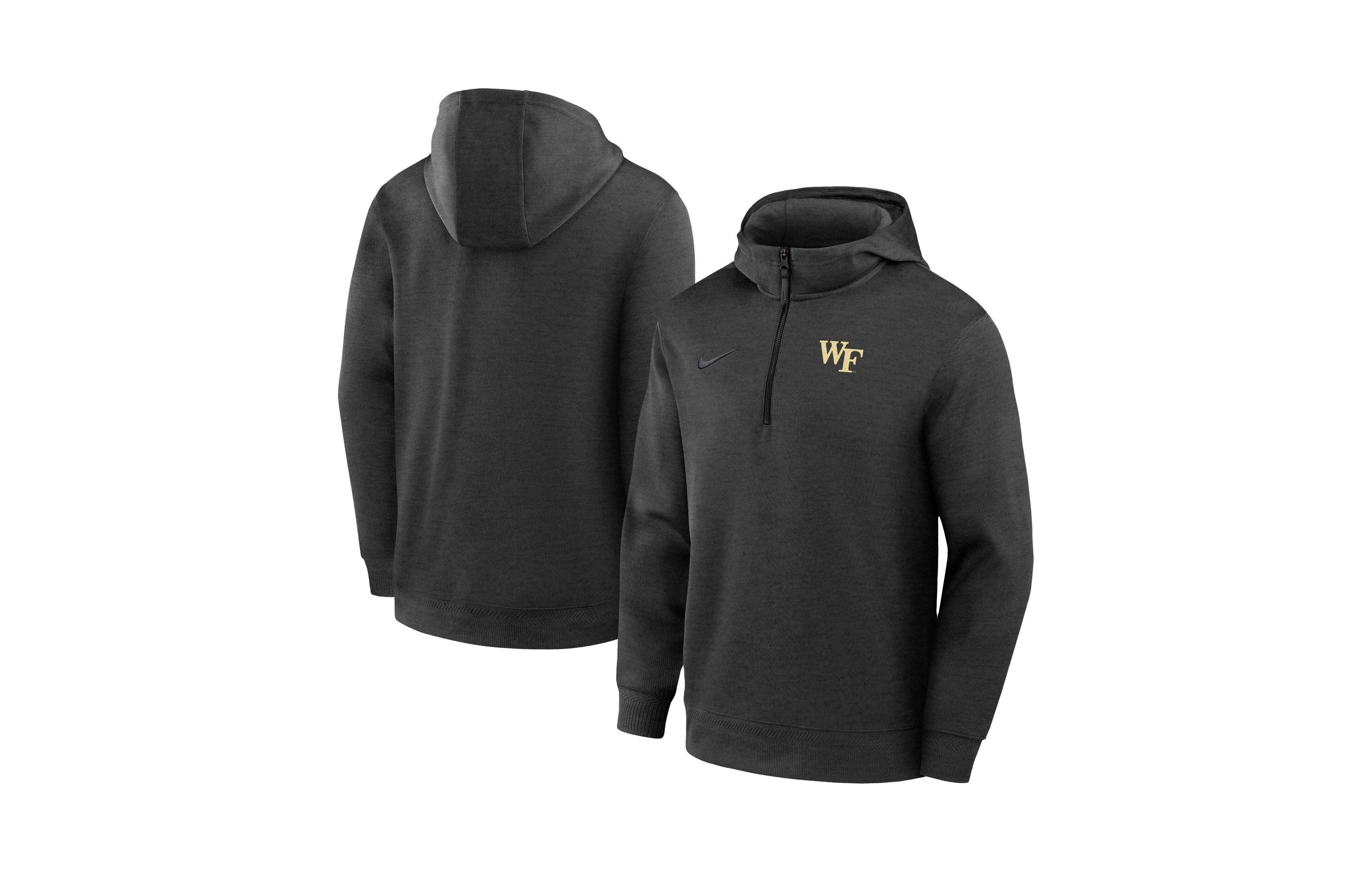 Nike Men's Wake Forest Demon Deacons Coaches Half-Zip Hooded Hoodie