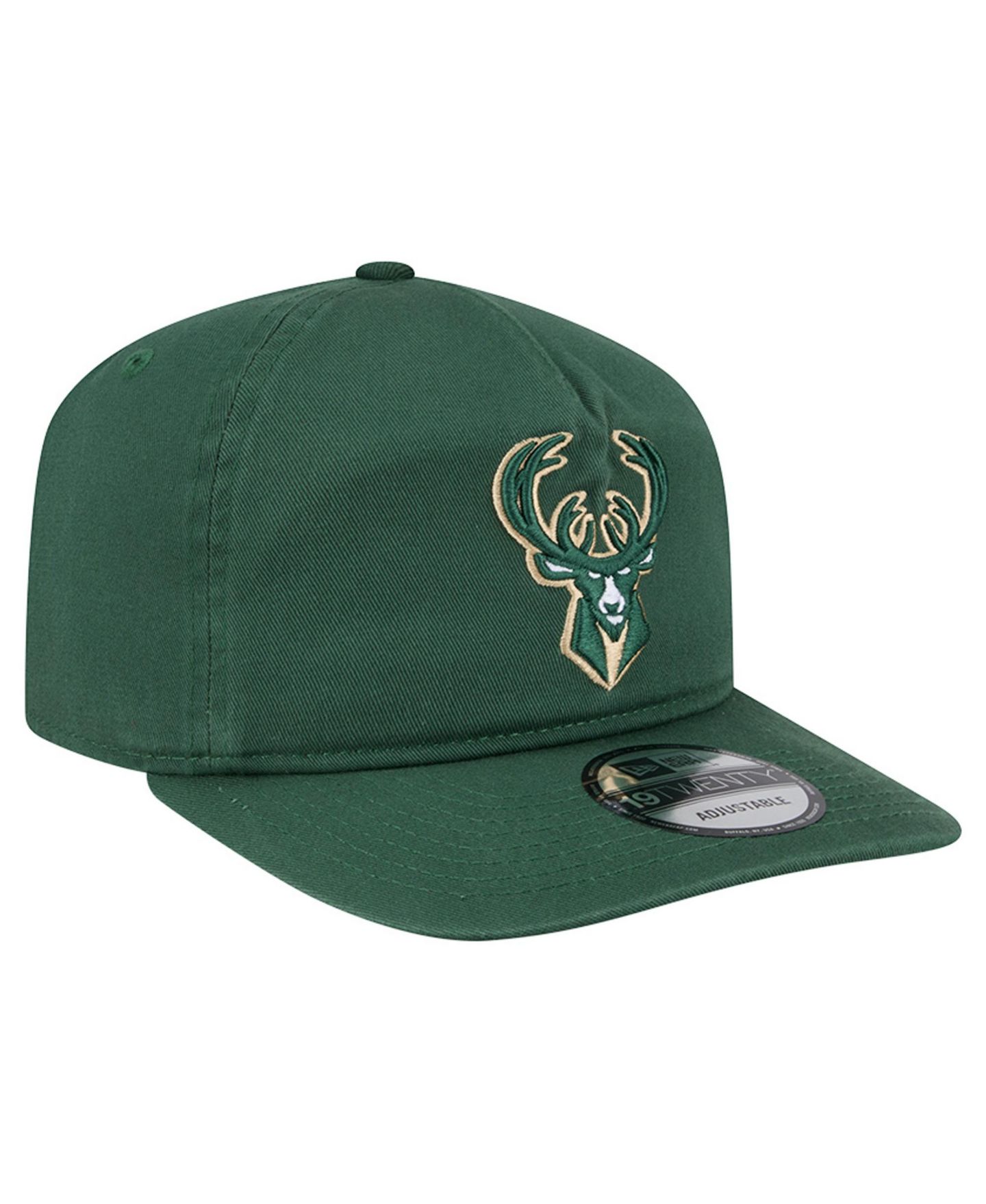 Мужская кепка New Era Hunter Green Milwaukee Bucks Cotton 19TWENTY Adjustable Hat — фото 3