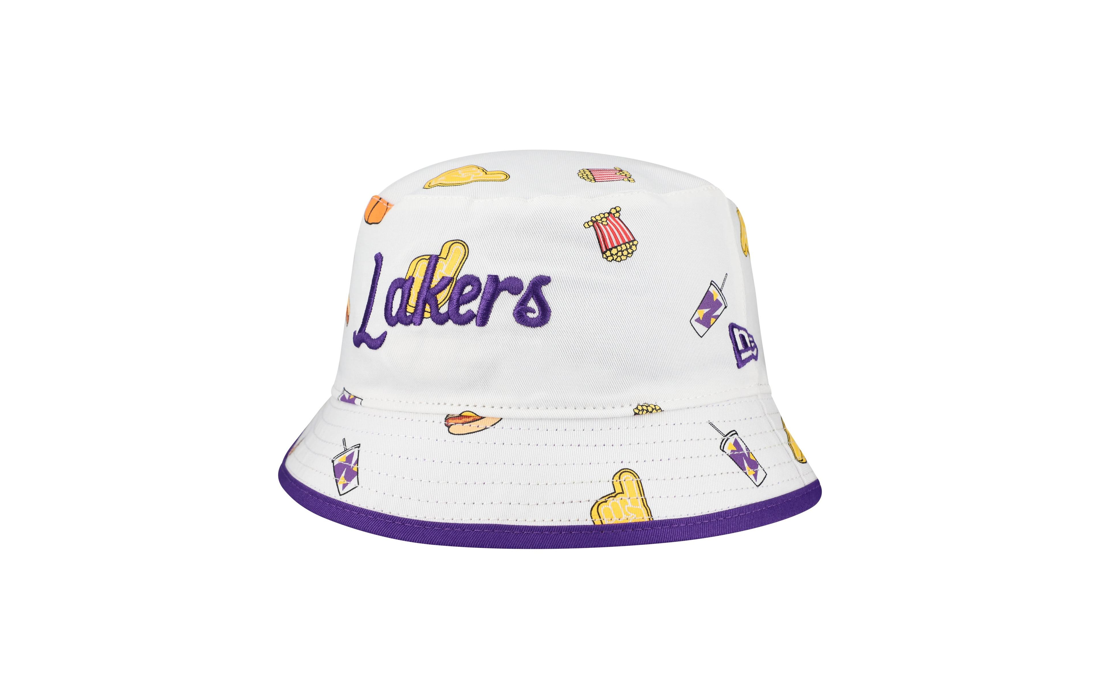 New Era Men's Los Angeles Lakers Reversible Team Cheer Bucket Hat