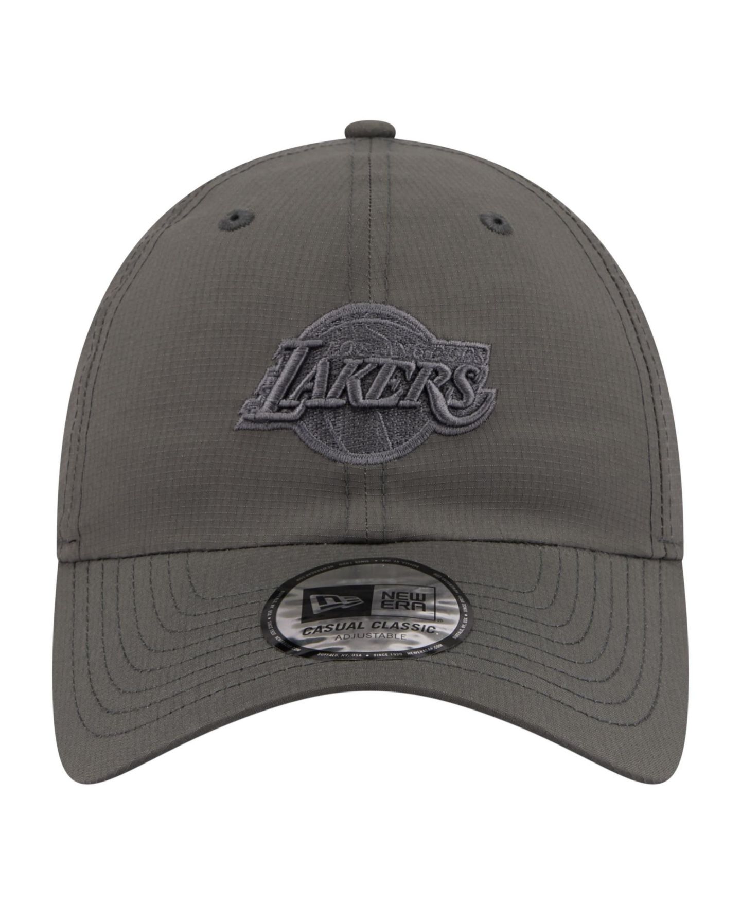 Кепка New Era Charcoal Los Angeles Lakers Ripstop Casual Classic Adjustable Hat — фото 2