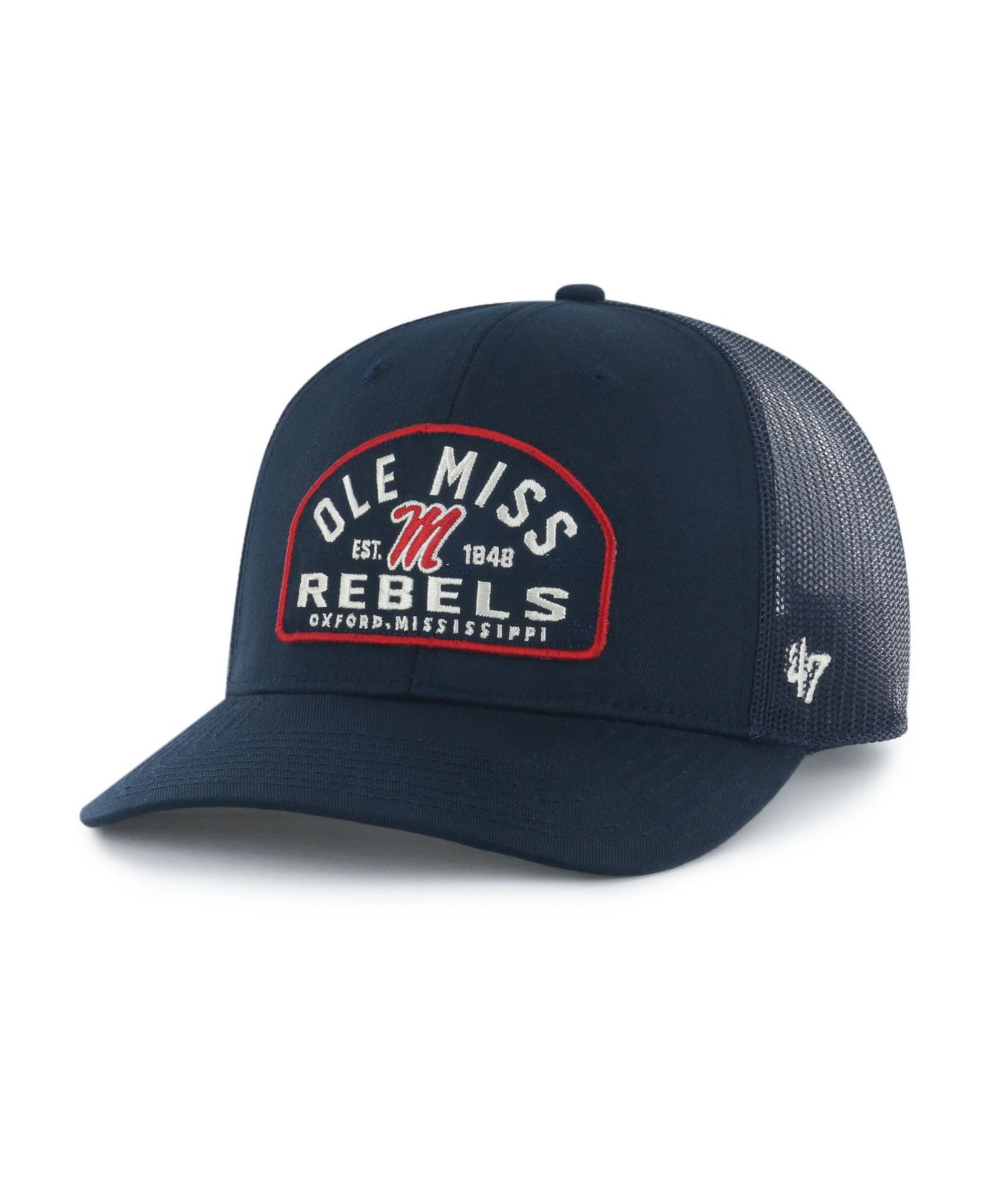 Men's '47 Navy Ole Miss Rebels Leland Trucker Adjustable Hat