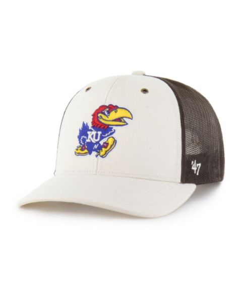 Мужская кепка Carhartt x '47 Natural/Brown Kansas Jayhawks Undyed Trucker Adjustable Hat