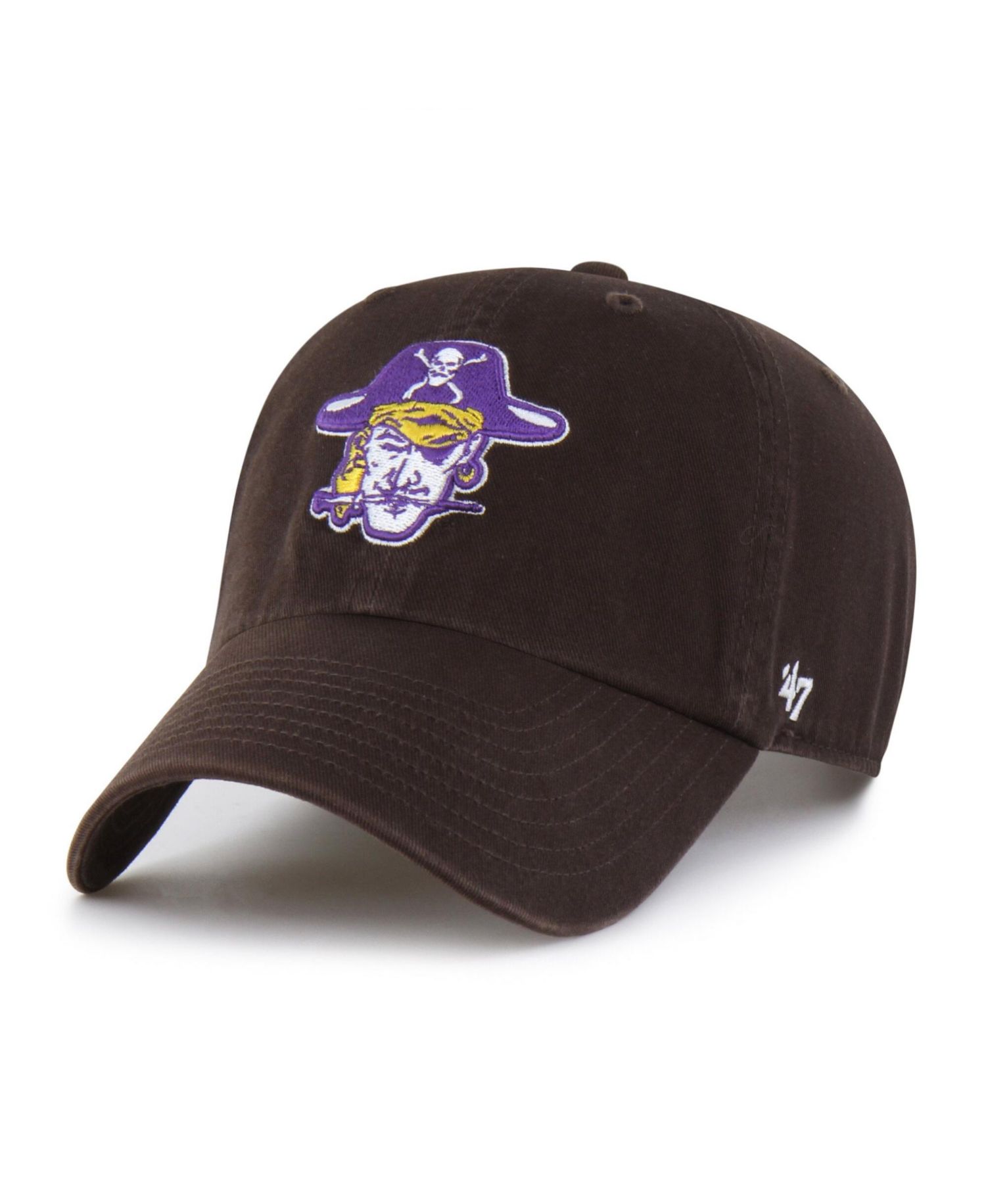 Men's '47 Brown ECU Pirates Vault Clean Up Adjustable Hat