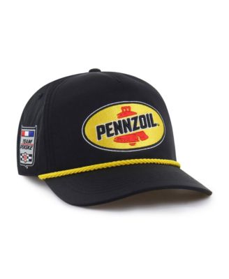 Men's '47  Black Joey Logano Sponsor Logo Side Patch brrr&deg; Hitch Rope Adjustable Hat