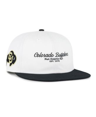 Men's '47 White/Black Colorado Buffaloes Script Stack Relaxed Captain Adjustable Hat