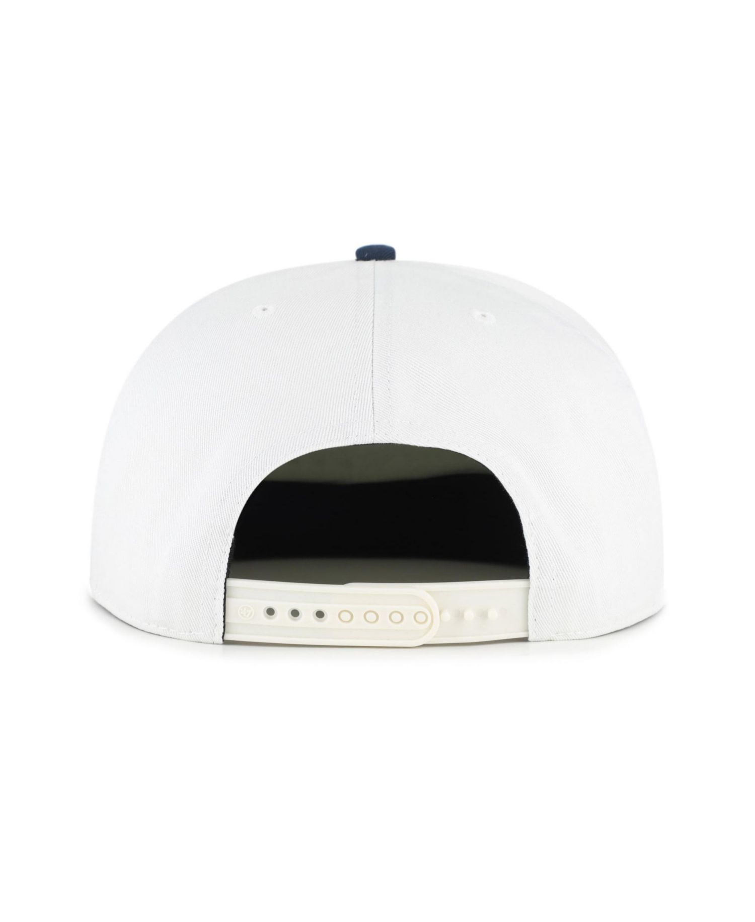 Men's '47 White/Navy Milwaukee Brewers Script Stack Relaxed Captain Snapback