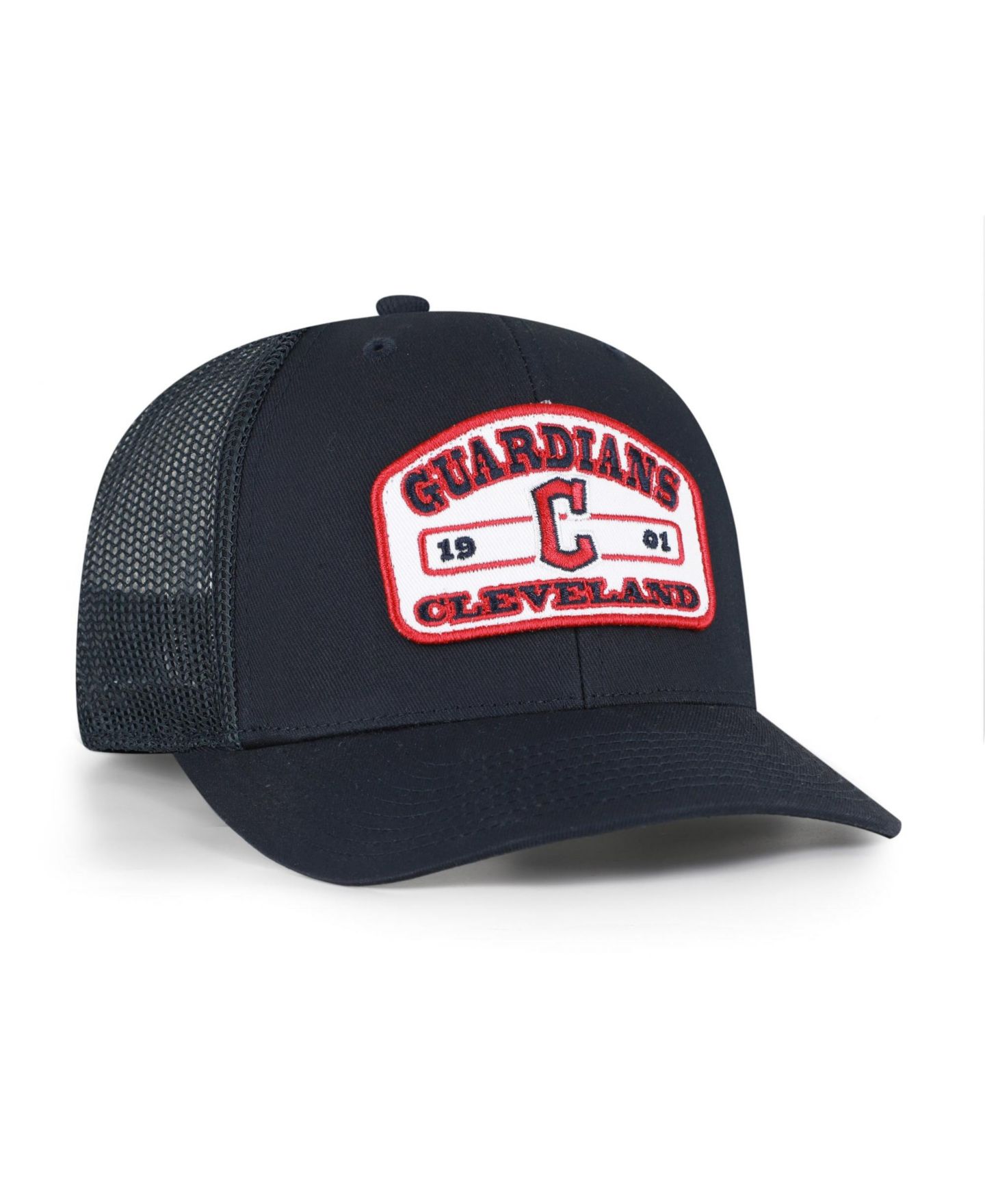 Мужская кепка '47 Brand Navy Cleveland Guardians Roadway Trucker Adjustable Hat — фото 2