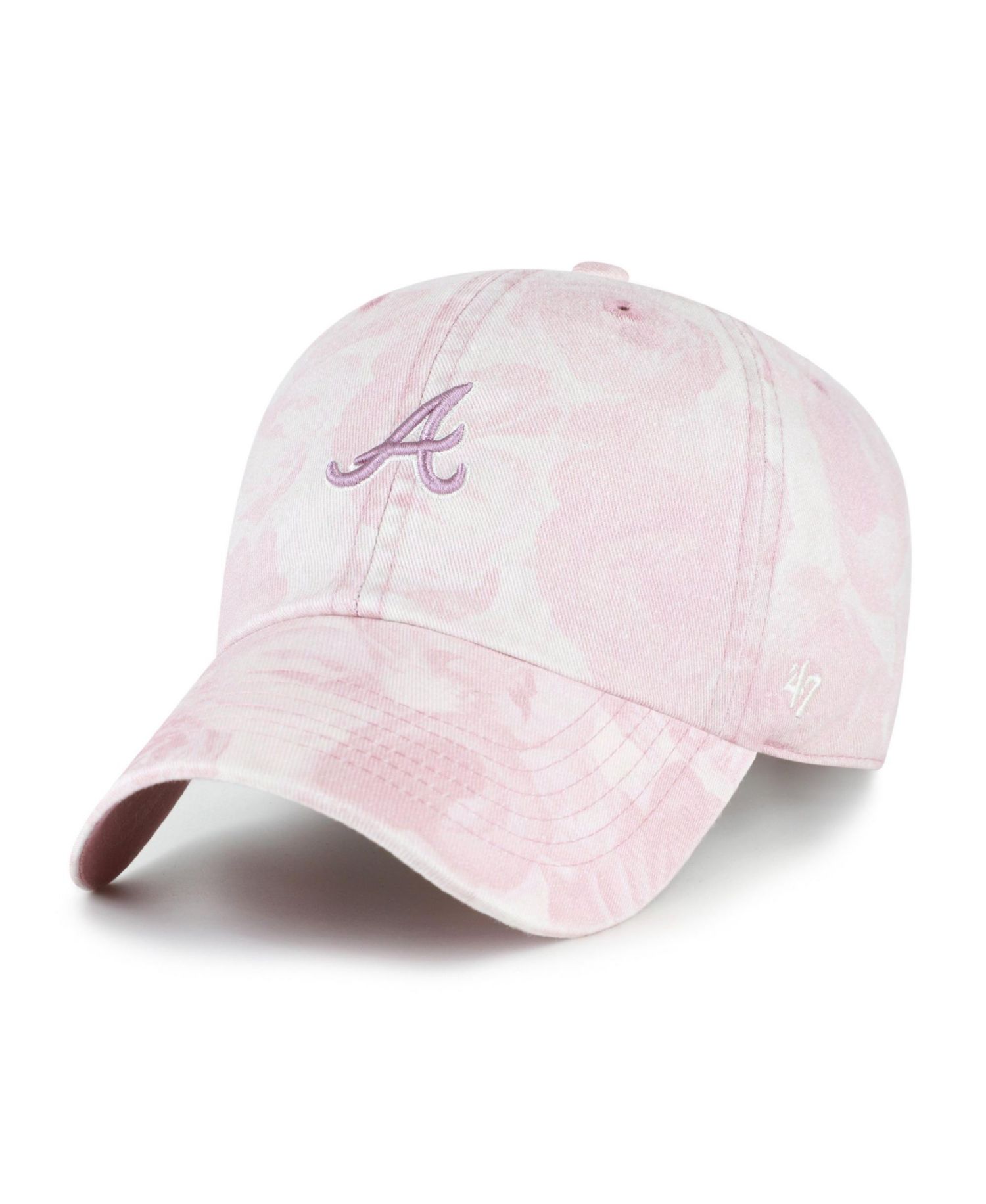 Women's '47 Pink Atlanta Braves Gardenia Clean Up Adjustable Hat