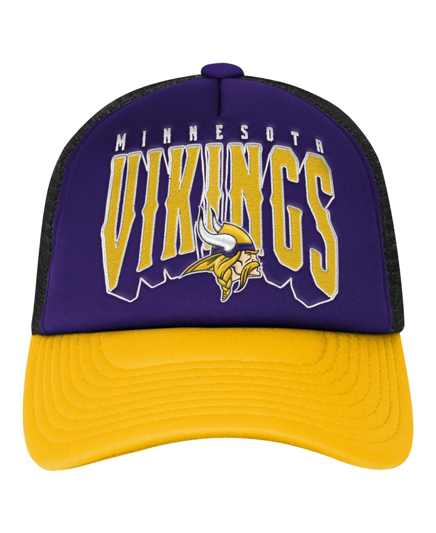 Детская кепка Outerstuff Purple/Gold Minnesota Vikings Handoff Foam Adjustable Trucker Hat — фото 2
