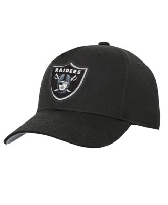 Big Boys and Girls Black Las Vegas Raiders Pre-Curved Snapback Hat