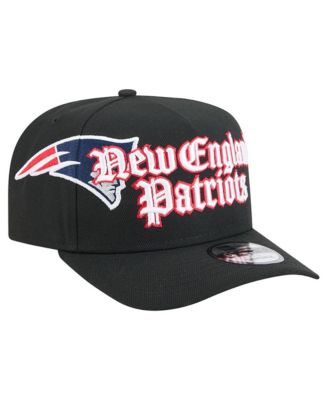Men's Black New England Patriots Proud A-Frame 9FIFTY Snapback Hat